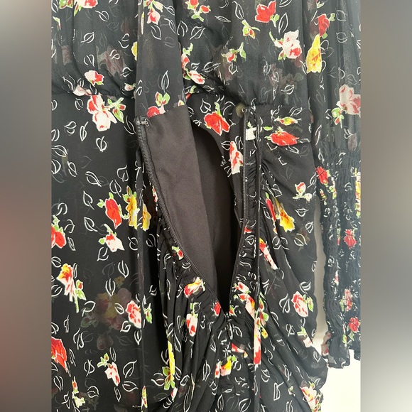 veronica beard 100% silk armeria mini dress | floral long sleeve | size 0 - Picture 7 of 13